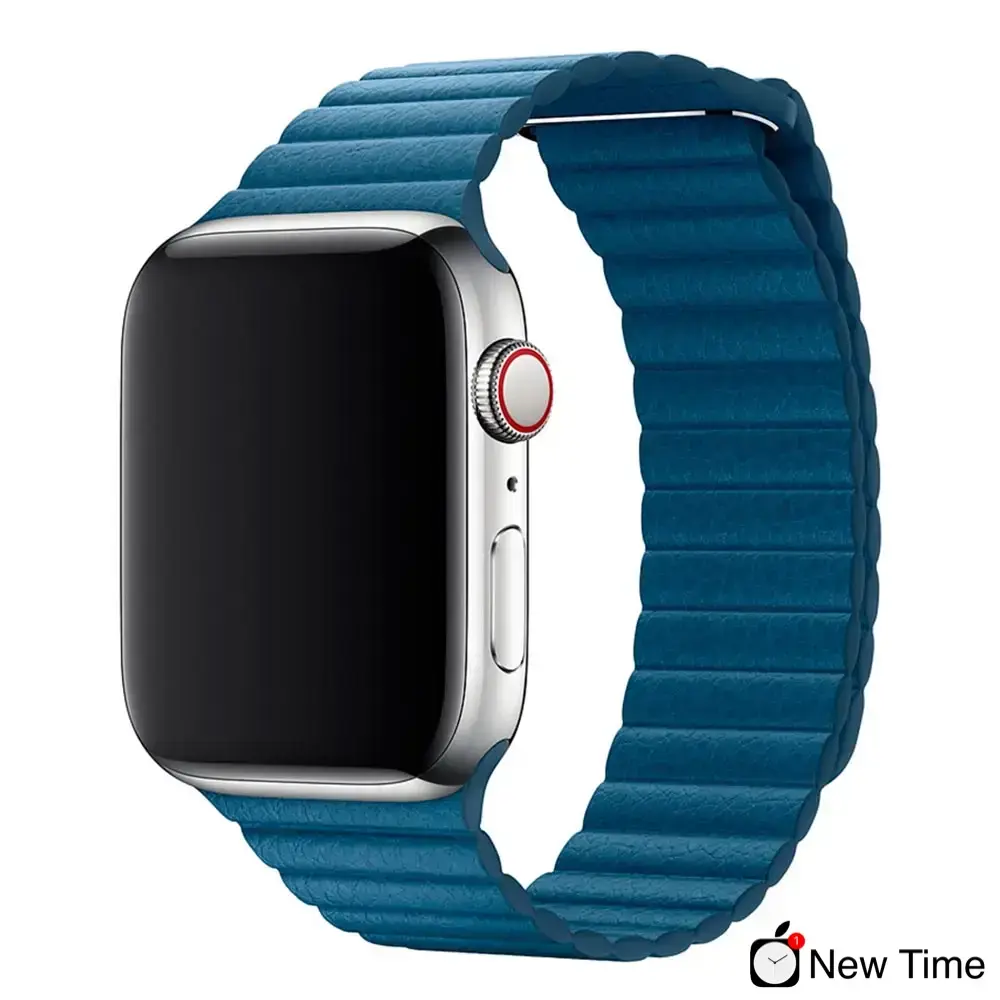 Ремінець Apple Cape Cod Blue Leather Loop - Large (MTHA2) для Watch 44/45/46/49mm